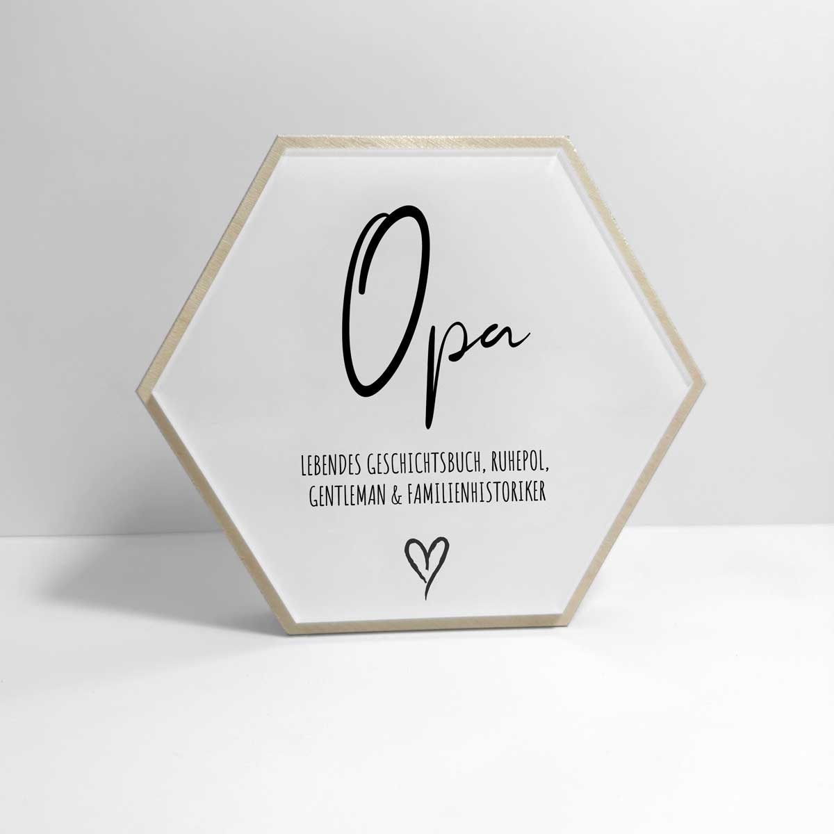 Hexagon Aufsteller Opa