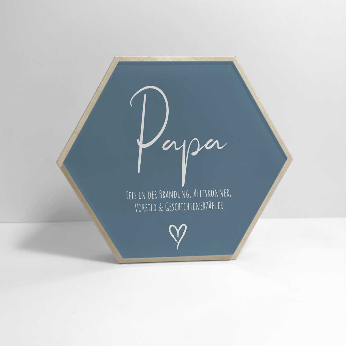 Hexagon Aufsteller Papa