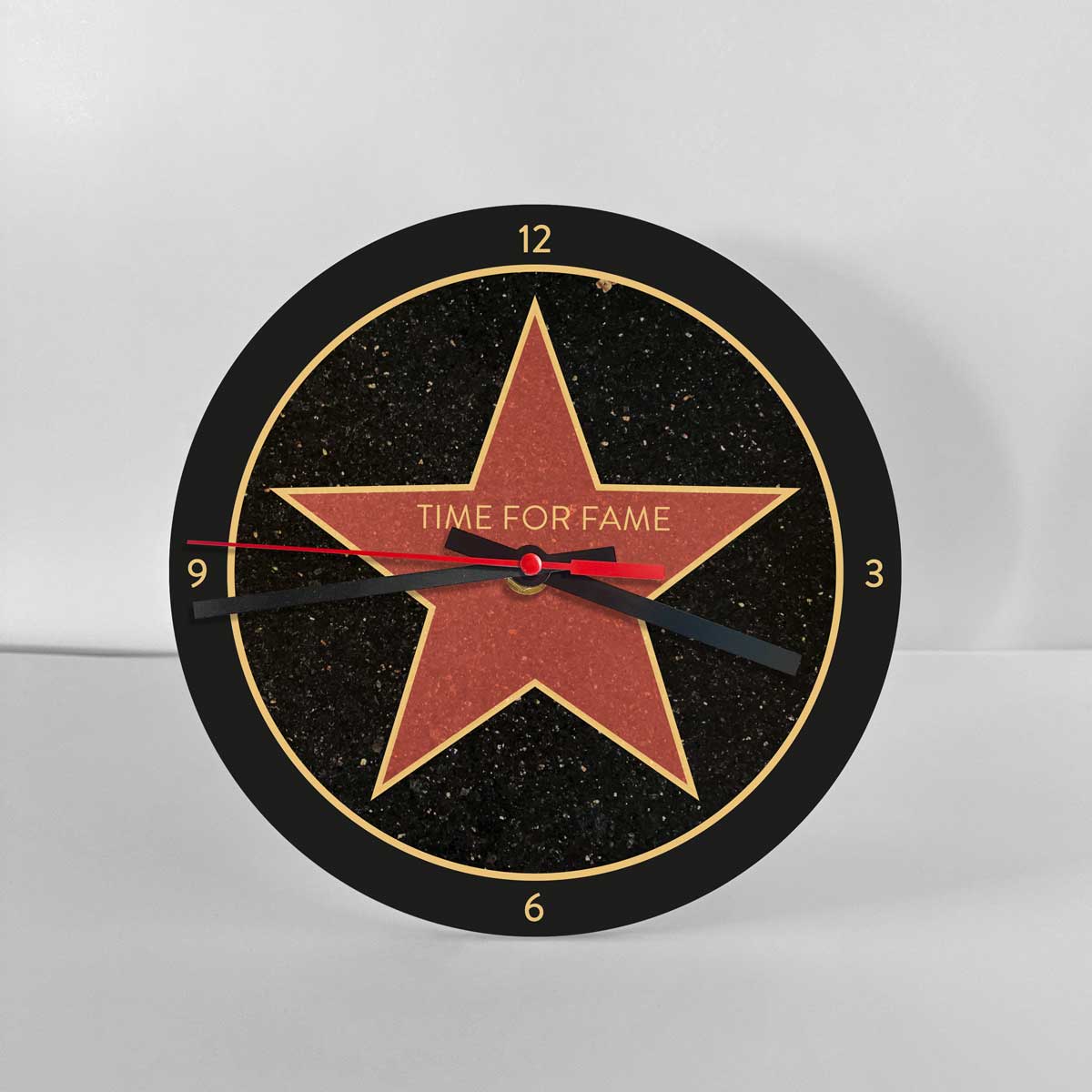 Wanduhr aus Acrylglas "Walk of Fame"