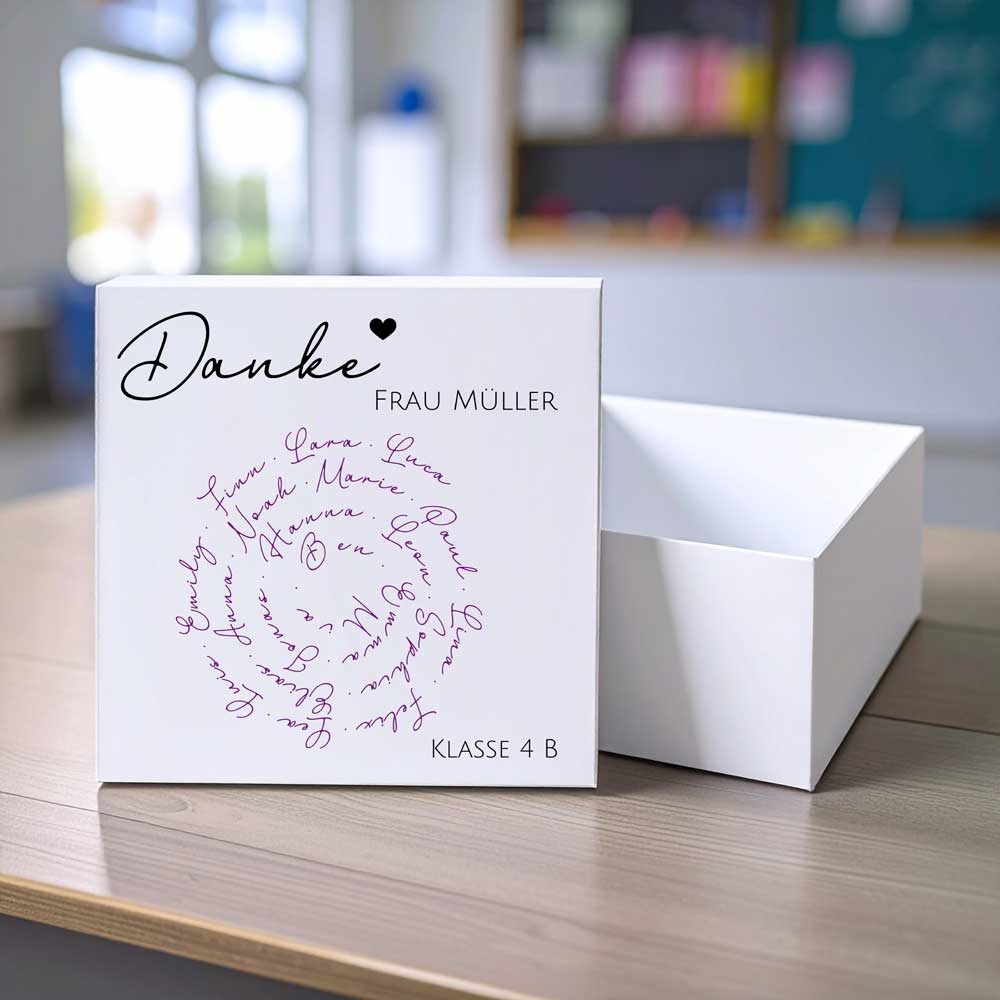 Erinnerungsbox zum Abschied von der Schule