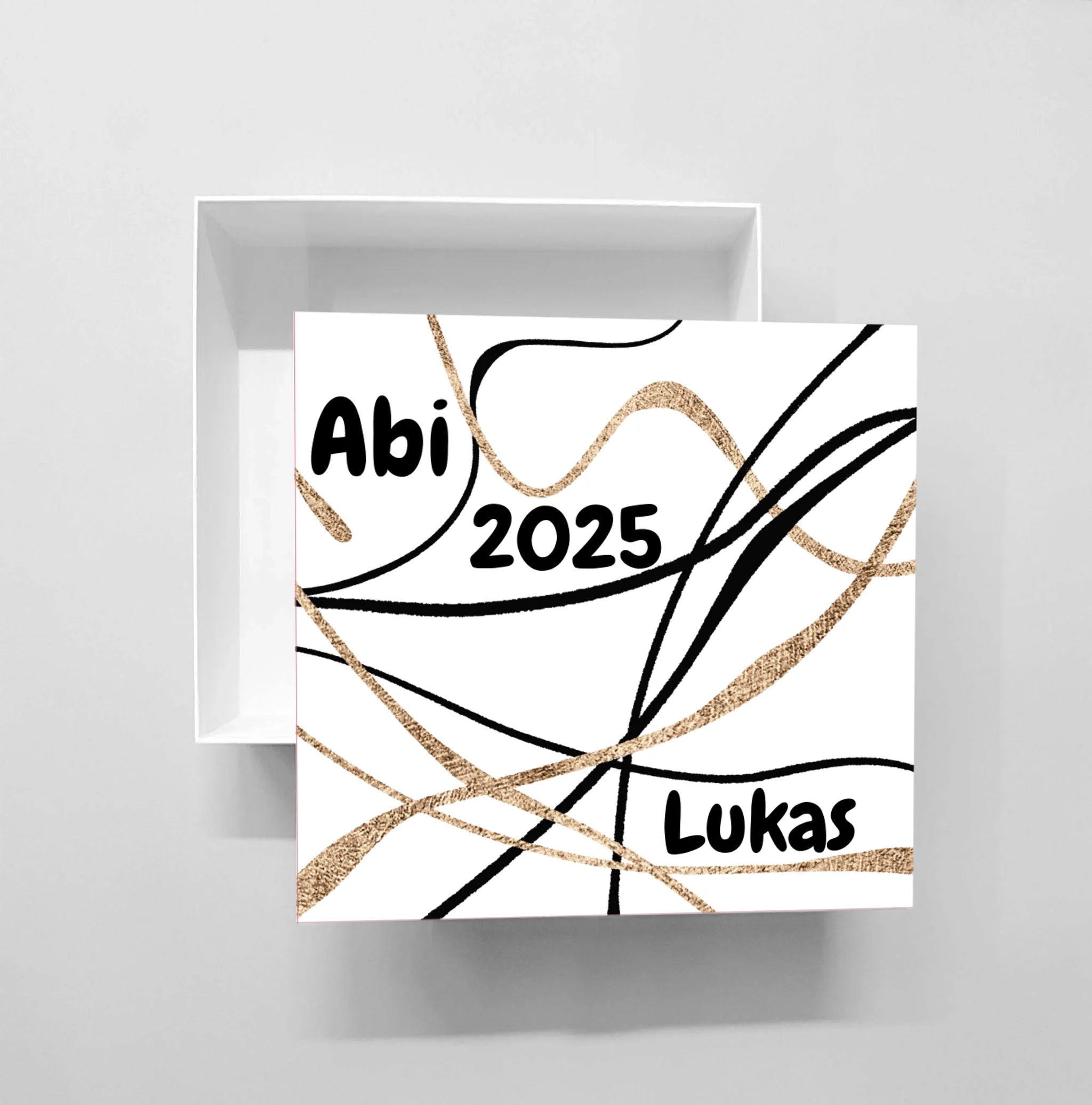 Erinnerungsbox Abitur schwarz gold