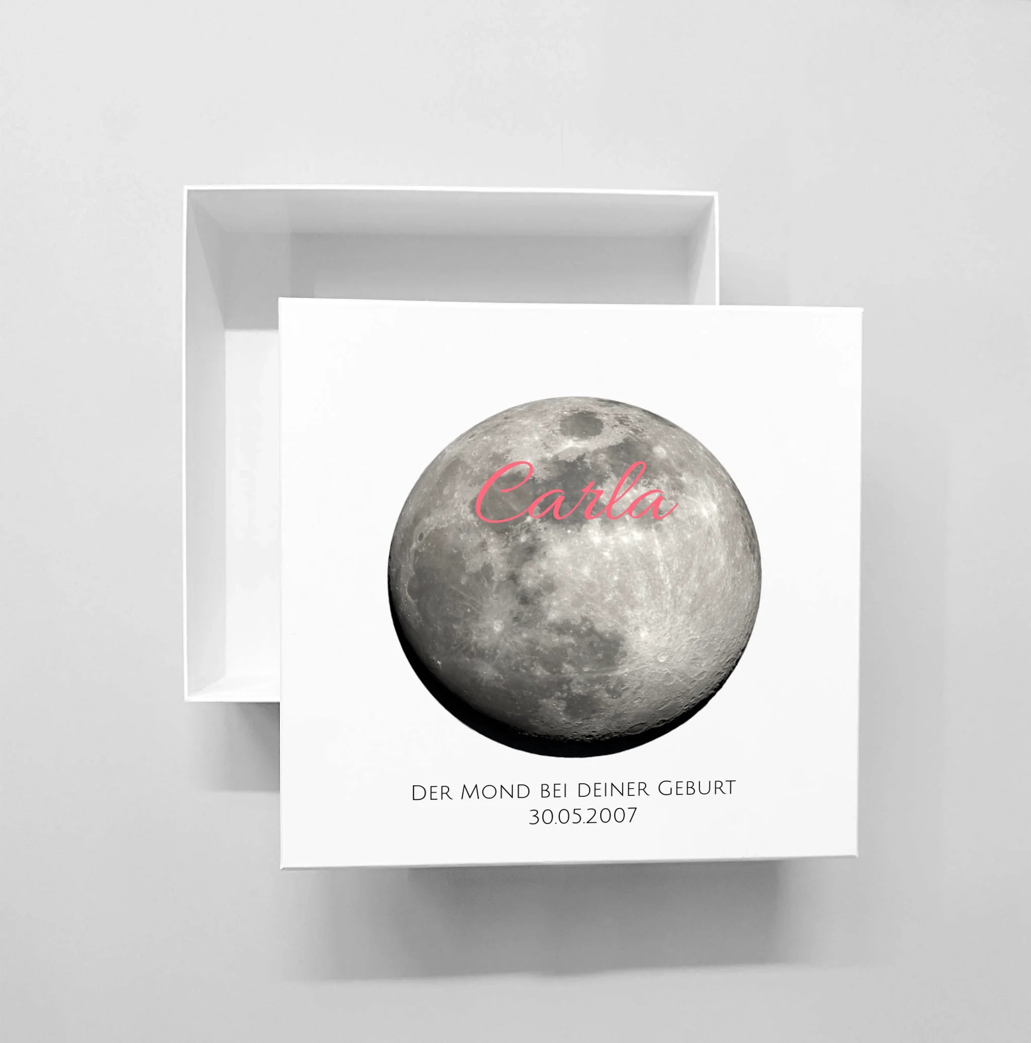 Erinnerungskiste zur Geburt mit Mond