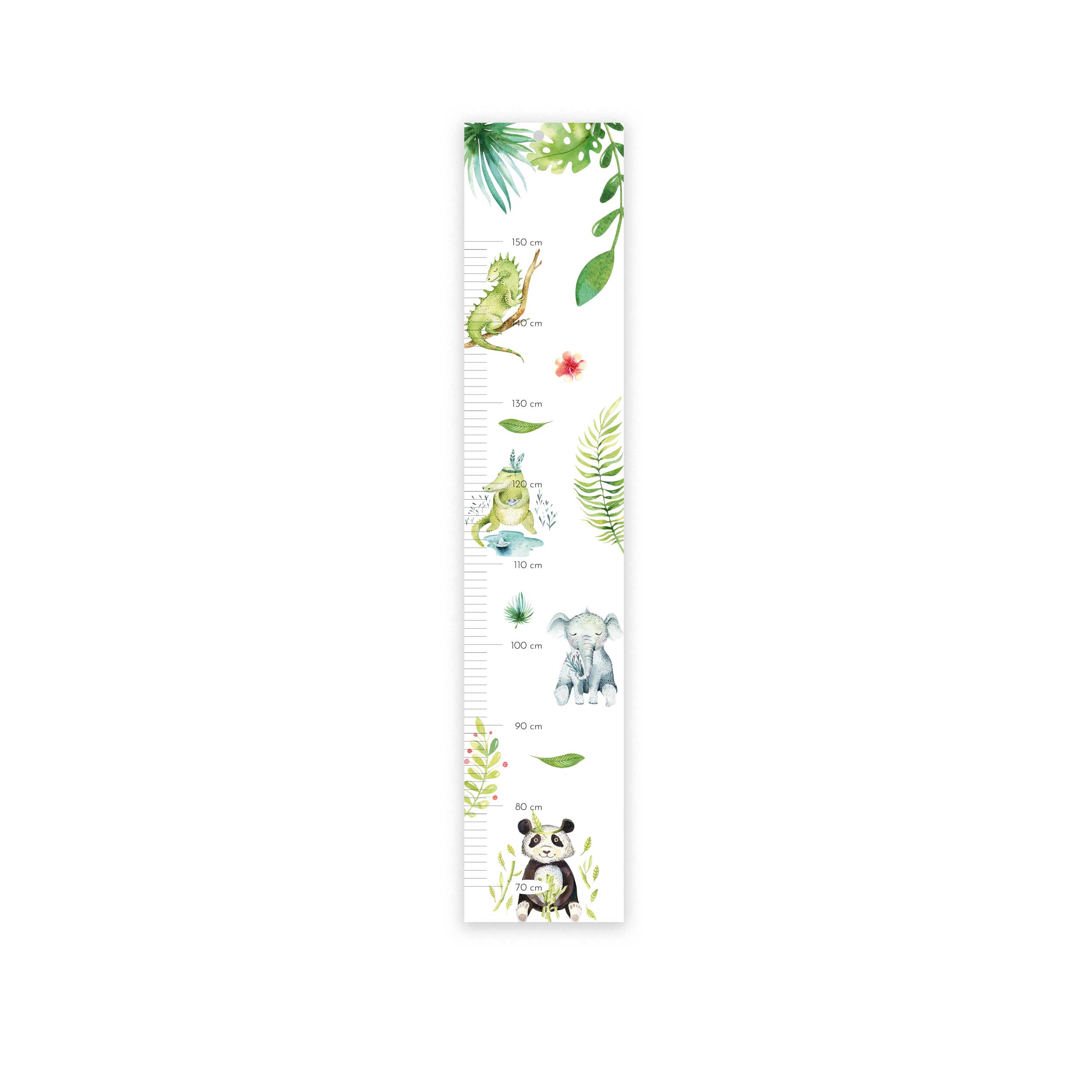 Kinder-Messlatte aus Acryl Motiv "Dschungel Tiere"